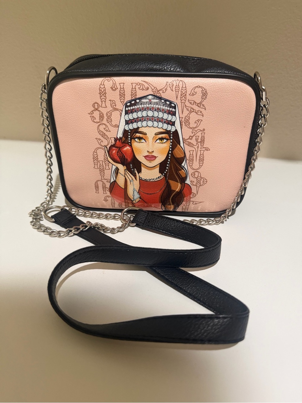 Armenian print shoulder bag